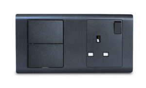 Combination Switch 2G 2W + S/Socket 13A Graphite R-Series MK Honeywell