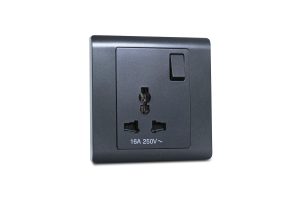 Switched Socket 16A Single International R Series Urban Graphite MK Honeywell R2835GPH