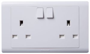 Switched Socket 13A Double R Series White  MK Honeywell R2747WHI
