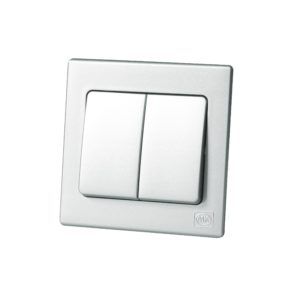 Switch 2Gang 1Way MK Honeywell Avant Titanium