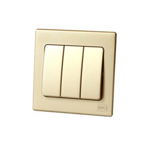 Switch 3Gang 2Way MK Avant Honeywell Champagne