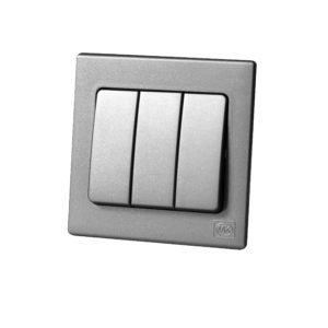 Switch 3Gang 1Way MK Honeywell Avant Charcoal