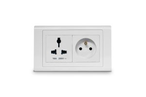 Universal White Socket French Socket White with Frame White SX2837WHI+K5834WHI+R5452WHI