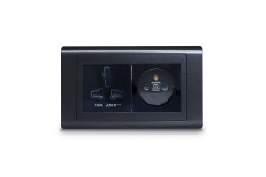Universal Socket and French Socket Black with Urban Graphite (SX2837BLK+K5834BLK+R5452GPH)