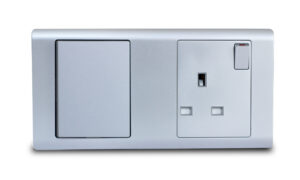 Combination Switch 1G 2W + S/Socket 13A Titanium R-Series MK HoneyWell