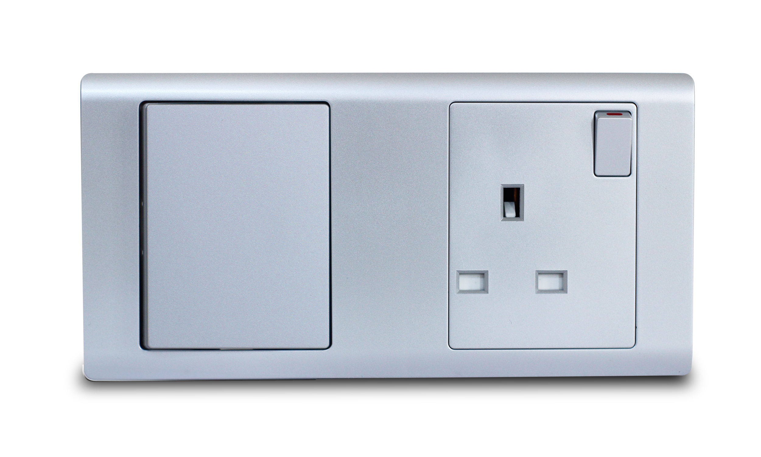 Combination Switch 1G 2W + S/Socket 13A Titanium R-Series MK HoneyWell