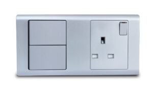 Combination Switch 2G 2W + S/Socket 13A UK Titanium R-Series MK HoneyWell