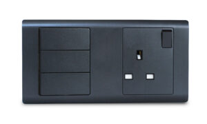 Combination Switch 3G 2W + S/Socket 13A Graphite R-Series MK HoneyWell