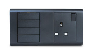 Combination Switch 4G 2W + S/Socket 13A Graphite R-Series MK HoneyWell