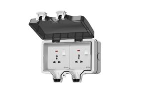 S/Socket 13A 2G Universal with Neon W/Proof IP66 – BE22