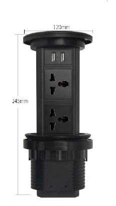 Manual Pull Up Socket Outlet Black For Countertops – HGZ-601H