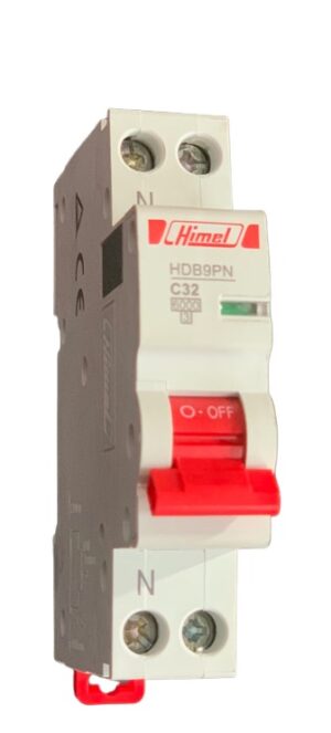 Minature circuit breaker 1P+N 32A 6kA HIMEL – HDB9PN40C32