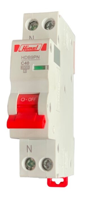 Minature circuit breaker 1P+N 40A 6kA HIMEL – HDB9PN40C40