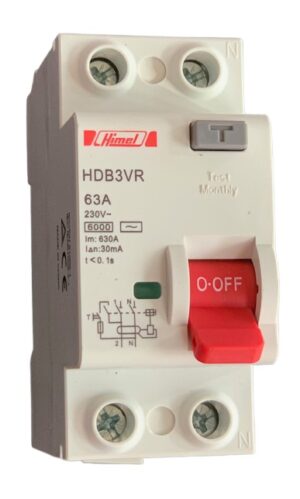 RCD Residual Current Switch AC 63A 30mA  2P – HDB3VR263SC