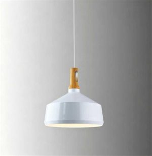 Scandinavian Wood Pendant Light 320mm White – CMJ-94-WHITE