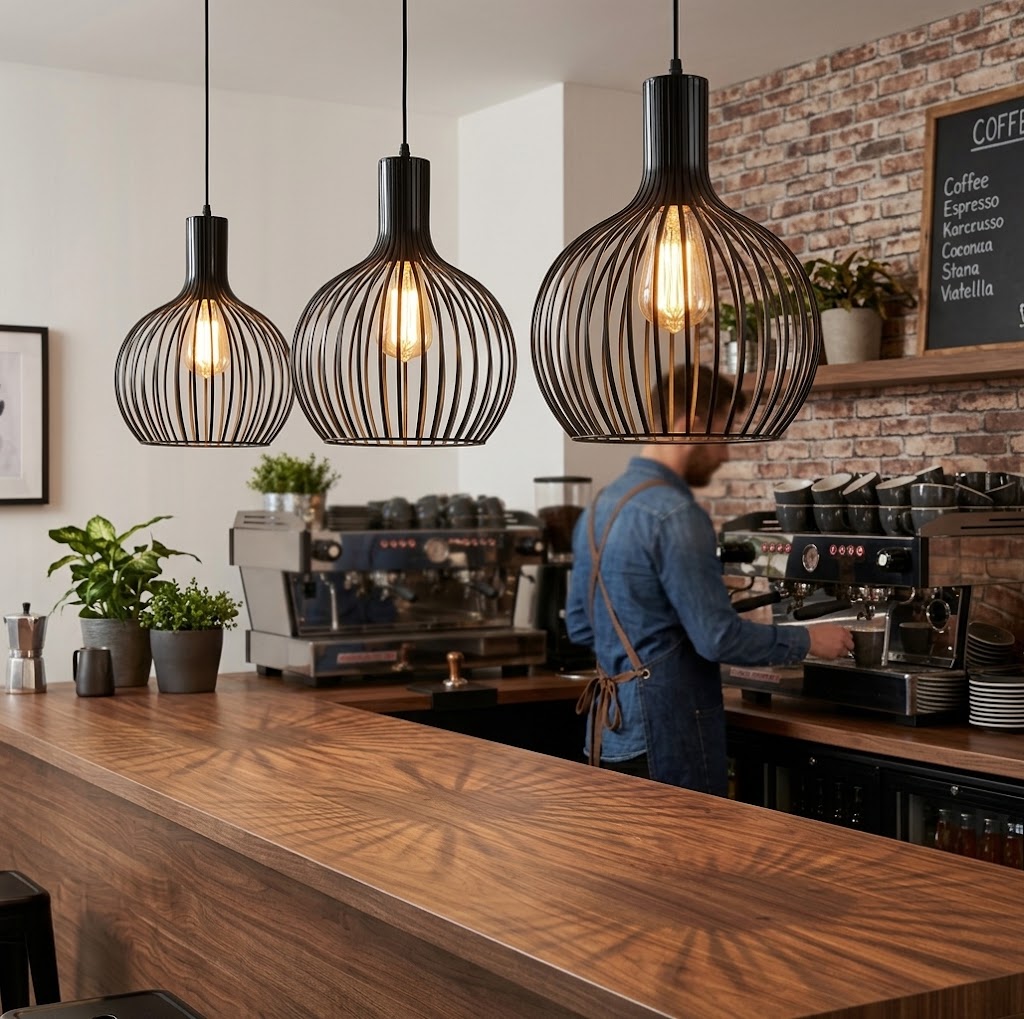 Moda Smooth Shade Pendant 300mm Black – CMJ-284 - Image 3