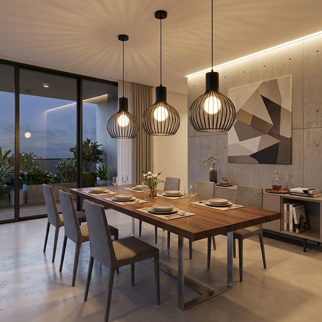 Moda Smooth Shade Pendant 200mm Black - CMJ-282 - Image 2